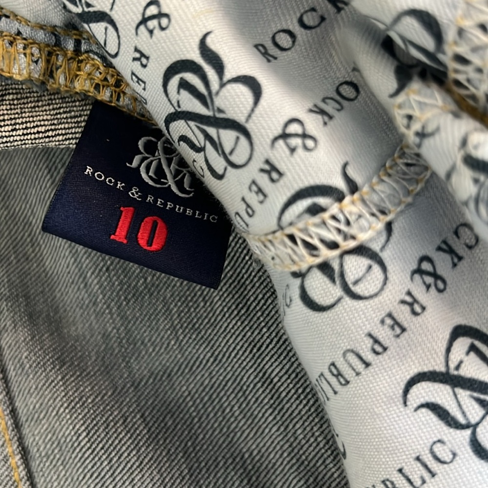 Rock & Republic Bermuda Shorts Blue Size 10 Coachella - Picture 10 of 11